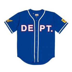 GALLERY DEPT ECHO PARK BASEBALL JERSEY AUTHENTIC SIZE 2XL ROYAL BLUE BUTTON UP